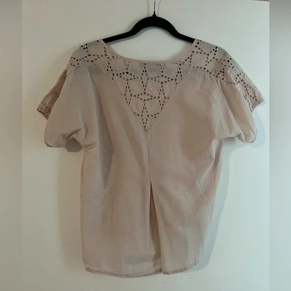 Pastel Pink Floral Detail Top - Made in Italy - Picture 2 of 7